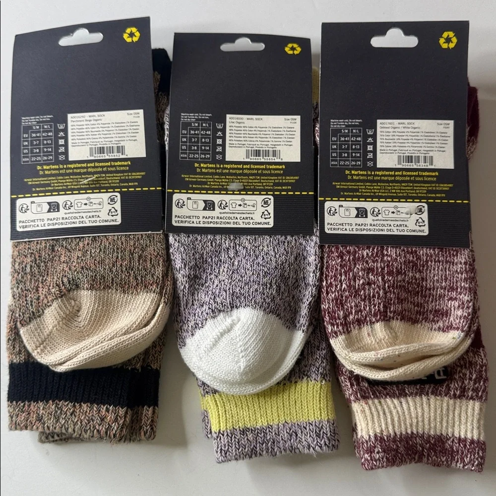 Dr Martens Marl Socks - 3 Pairs Small / Medium